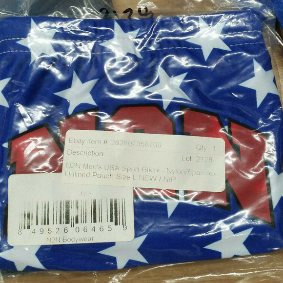 N2N Bodywear Men's USA3 USA Blue Swimsuit NEW 2128 - Picture 3 of 3